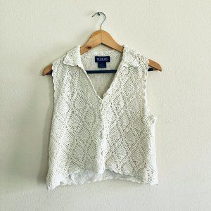 Vintage  |  1990's HONORS Crochet Sleeveless Top